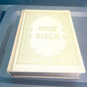 Vtg Holy Bible KJV Family Altar Edition Red Letter, Library Reference Crusade HC